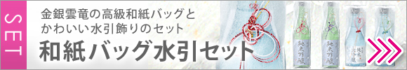 高級感ある和紙バッグと水引飾りセット